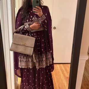 Peplum style lehenga suit in size 40